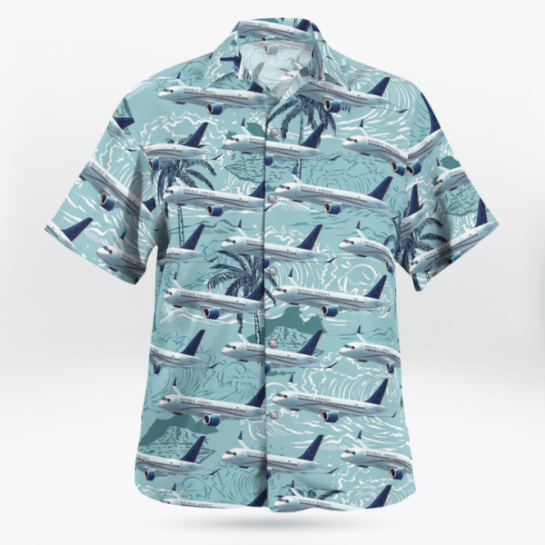 Republic Airways Embraer 175 Hawaiian Shirt Jezsport.com