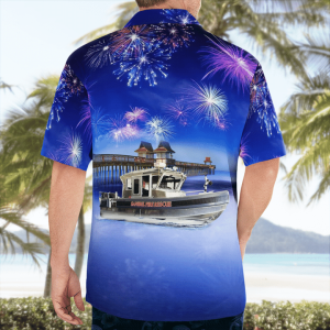 4Th Of July Sanibel Fire Rescue District Fire Boat Hawaiian Shirt