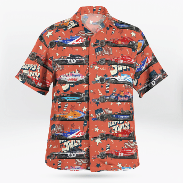 F1 Formula One Teams 2022 4Th Of July Hawaiian Shirt Jezsport.com