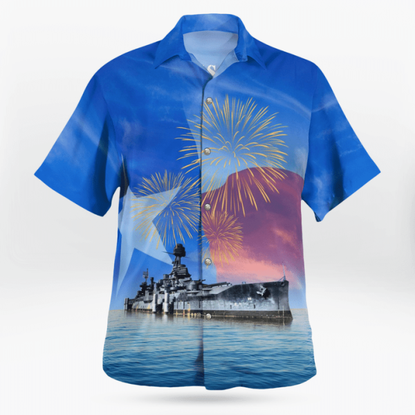 Us Navy Uss Texas (Bb-35) 4Th Of July Hawaiian Shirt Jezsport.com