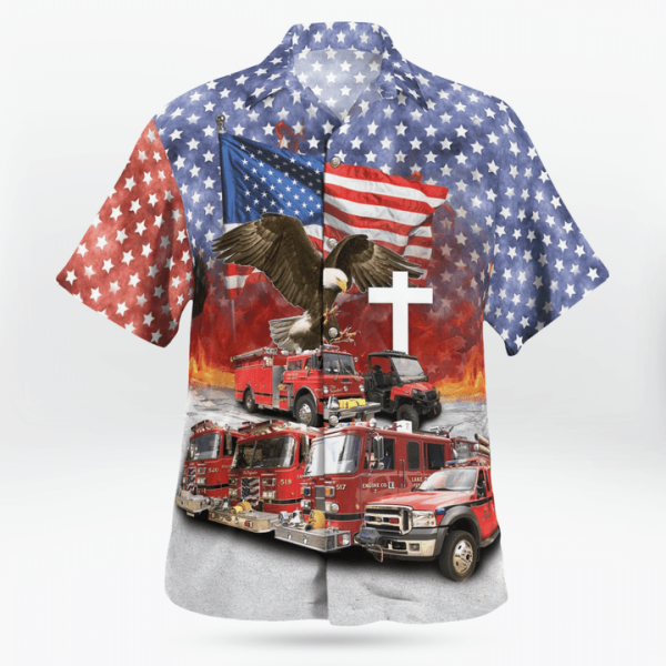 Lake Bluff, Illinois, Lake Bluff Fire Department, 4Th Of July Hawaiian Shirt Jezsport.com