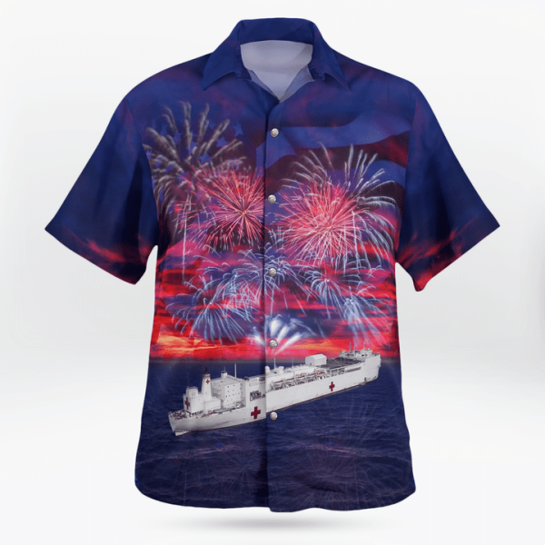 Usns Comfort (T-Ah-20) Hospital Ship, 4Th Of July Hawaiian Shirt Jezsport.com