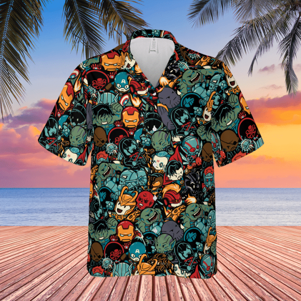 Marvelous Chibi Characters Pattern Hawaiian Shirt Jezsport.com