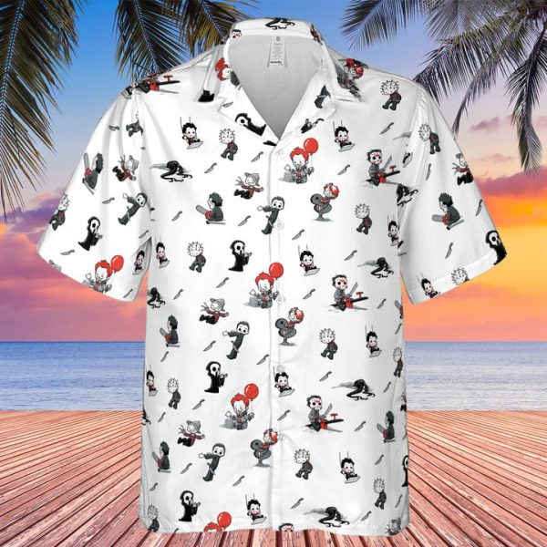 Baby Horror Characters Pattern Hawaiian Shirt Jezsport.com