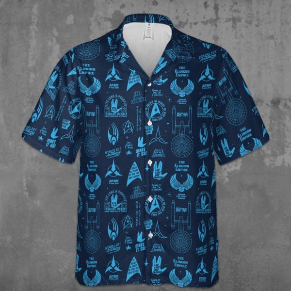 Trekkie Star Trek Pattern Hawaiian Shirt Jezsport.com