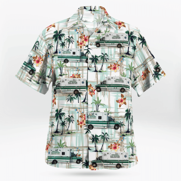 Central Old Bridge Emergency Medical Service Hawaiian Shirt Jezsport.com