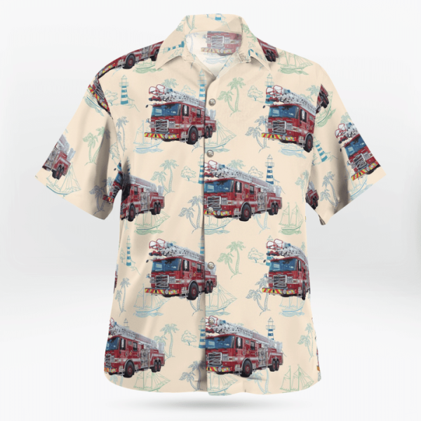 Portland, Maine, Portland Fire Department Hawaiian Shirt Jezsport.com