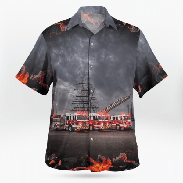 Galveston, Texas, Galveston Fire Department Hawaiian Shirt Jezsport.com