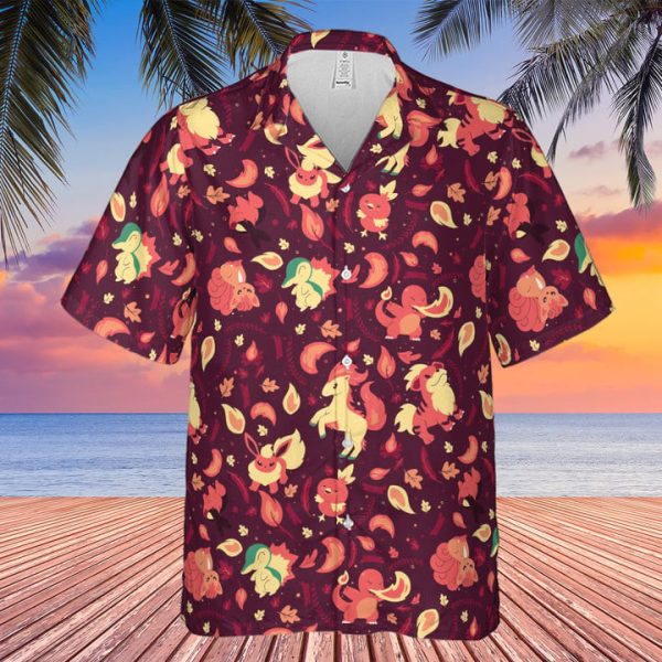 Fire Pokemon Pattern Hawaiian Shirt Jezsport.com