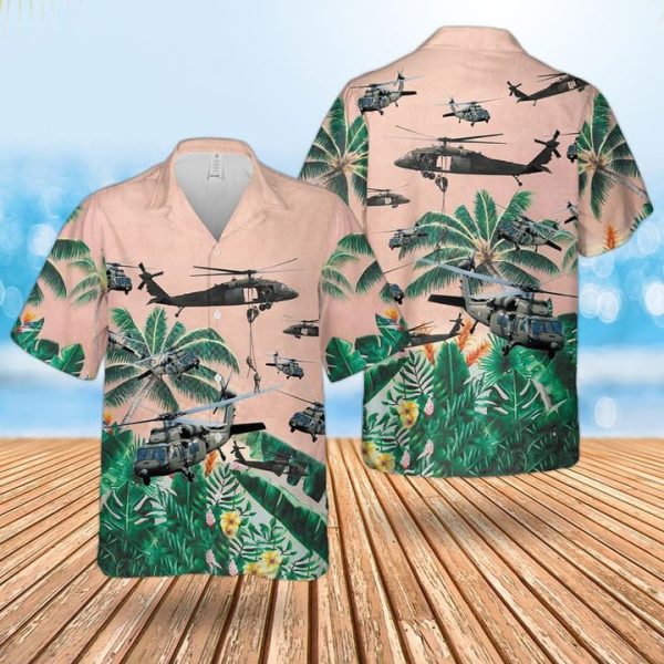 US Army Sikorsky UH-60 Black Hawk Hawaiian Shirt Jezsport.com