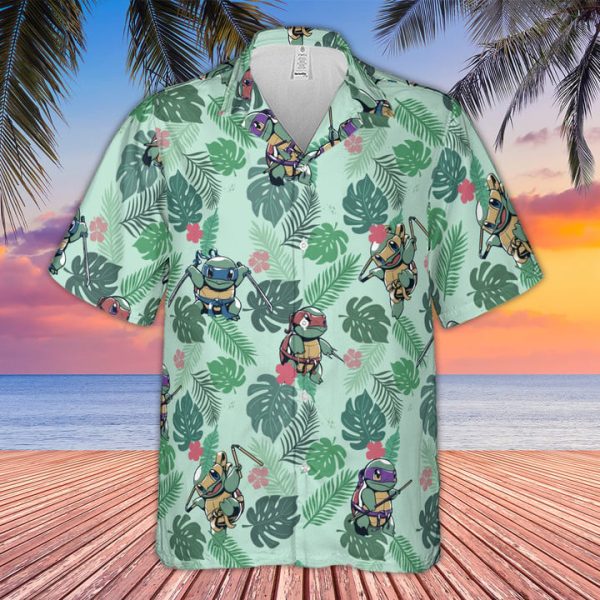 Teenage Mutant Ninja Squirtle Hawaiian Shirt Jezsport.com