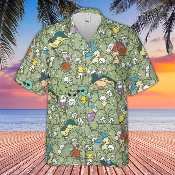 Epic Pokemon Pattern Hawaiian Shirt Jezsport.com