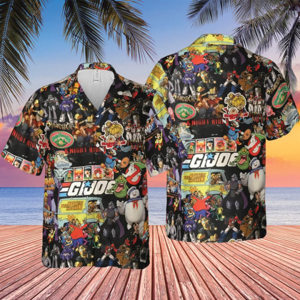80S Cartoon Pattern Hawaiian Shirt