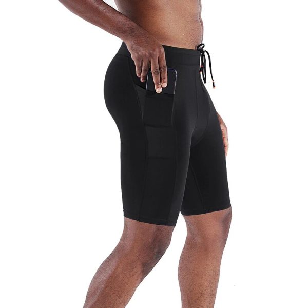 Hight Waist Men's Professional Gym Fitness Shorts With Pockets