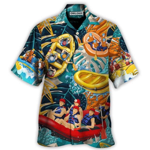 Water Rafting River Rafting Team Lover Tropical Style - Hawaiian Shirt Jezsport.com