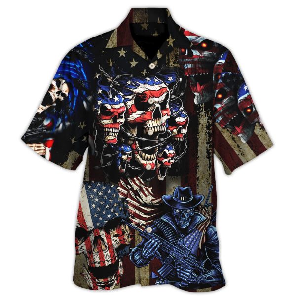 America Skull Pride - Hawaiian Shirt Jezsport.com