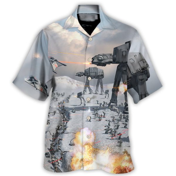 Starwars Battle Of Hoth AT-AT - Hawaiian Shirt Jezsport.com