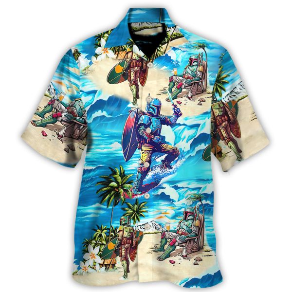 Boba Fett Starwars Surfing - Hawaiian Shirt For Men, Women