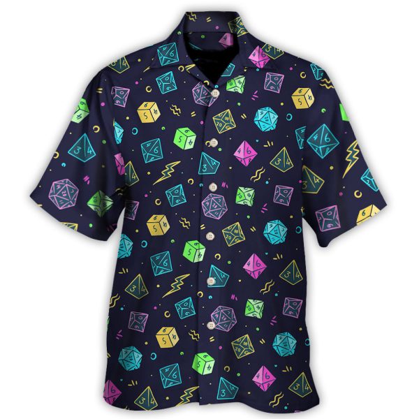 DnD Dice Colorful Style - Hawaiian Shirt Jezsport.com