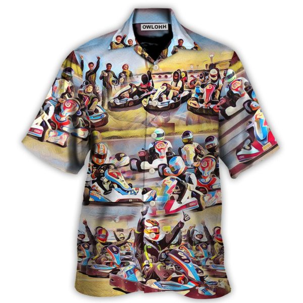 Kart Racing Painting Style - Hawaiian Shirt Jezsport.com