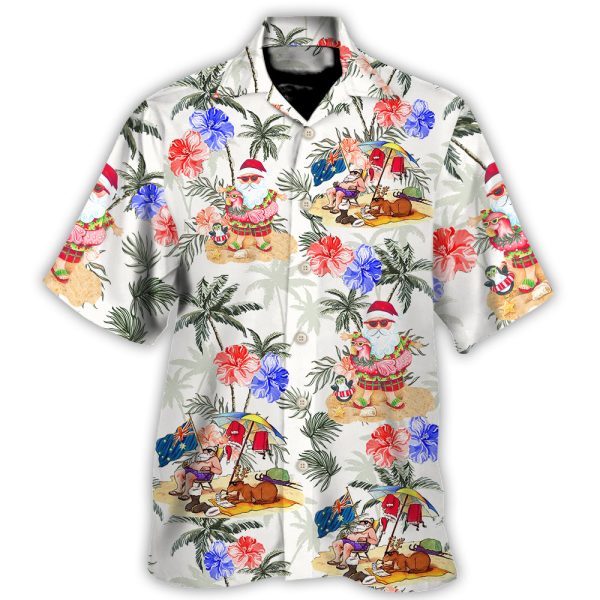 Christmas In July Santa Enjoy Time For Some Beach Therapy - Hawaiian Shirt Jezsport.com