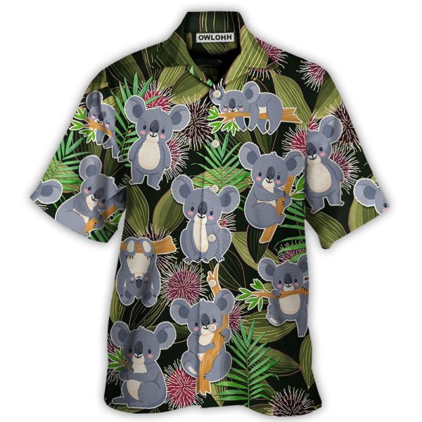Koala Daily Life Funny Tropical Art - Hawaiian Shirt Jezsport.com