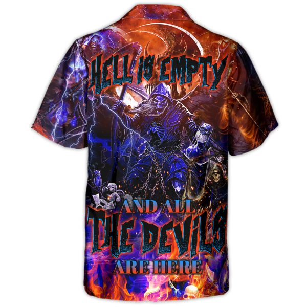 Skull Hell Is Empty And All The Devils Are Here - Hawaiian Shirt Jezsport.com