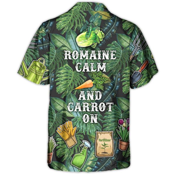 Gardening Romaine Clam And Carrot On Vintage Art - Hawaiian Shirt Jezsport.com