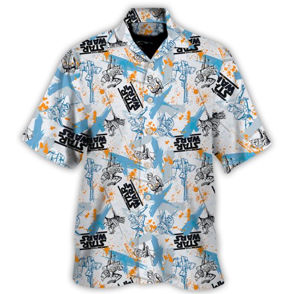Starwars Yoda Fighters Pattern - Hawaiian Shirt Jezsport.com