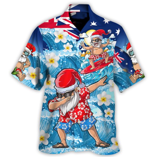 Christmas In July Dabbing Santa Funny Summer - Hawaiian Shirt Jezsport.com