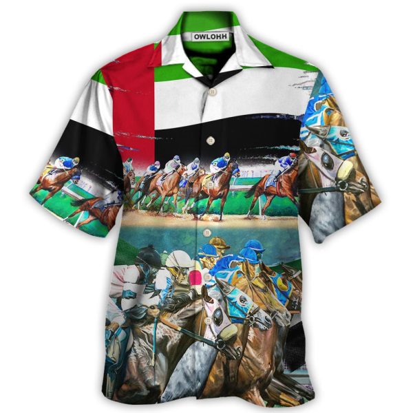 Horse UAE Flag Horse Racing Amazing Seat Lover - Hawaiian Shirt Jezsport.com