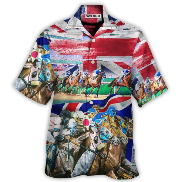 Horse United Kingdom Horse Racing Amazing Seat Lover - Hawaiian Shirt Jezsport.com