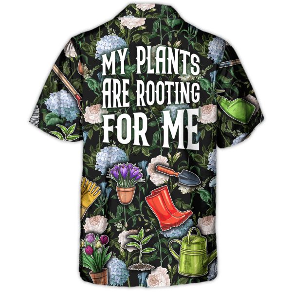 Gardening My Plants Are Rooting For Me Vintage Art - Hawaiian Shirt Jezsport.com