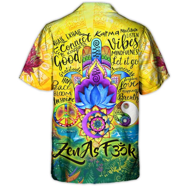 Yoga World Connect, Kindness, Gratitude, Hope, Peace, Inspire, Meditate, Let It Go - Hawaiian Shirt Jezsport.com