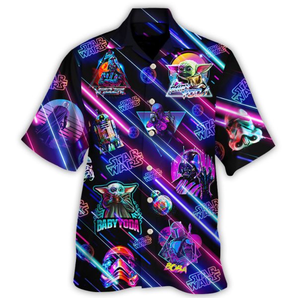 Starwars Neon All Star Style - Hawaiian Shirt Jezsport.com