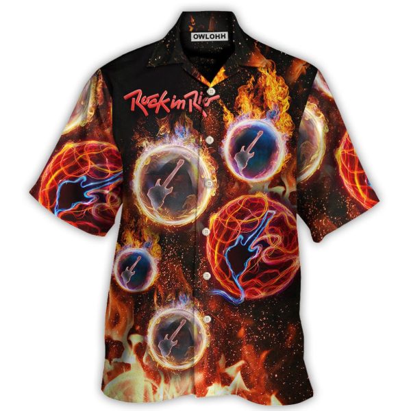 Rock In Rio With Fire Music Lover Amazing Style - Hawaiian Shirt Jezsport.com