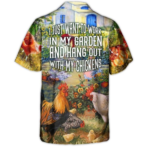 Gardening I Just Want To Work In My Garden Retro Vintage Vibe - Hawaiian Shirt Jezsport.com