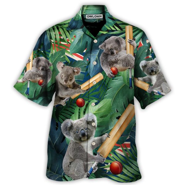 Cricket Koala Funny Lover Cricket And Koala - Hawaiian Shirt Jezsport.com