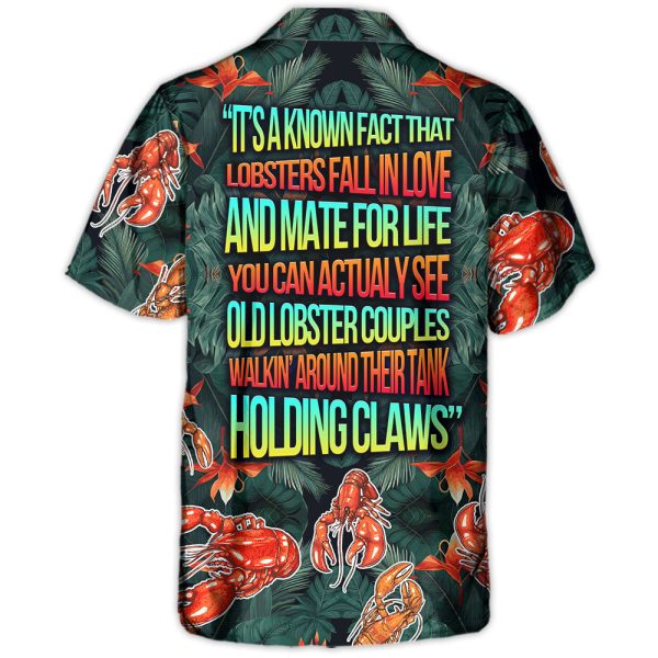 Lobster It's A Known Fact That Lobsters Fall In Love Tropical Vibe Amazing Style - Hawaiian Shirt Jezsport.com