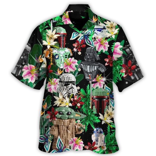 Starwars Lego Baby Yoda, Boba Fett, Darth Vader and Stormtroopers Tropical - Hawaiian Shirt Jezsport.com