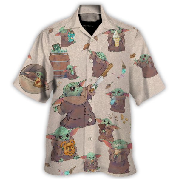 Starwars Baby Yoda Eating Everything - Hawaiian Shirt Jezsport.com