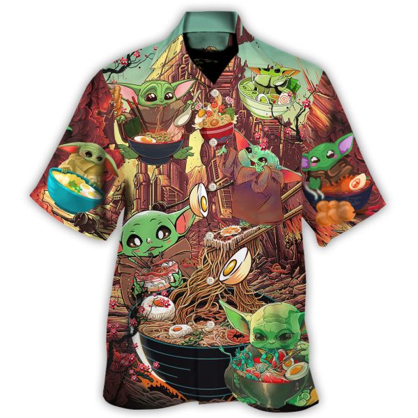 Starwars Baby Yoda Cute Ramen - Hawaiian Shirt Jezsport.com