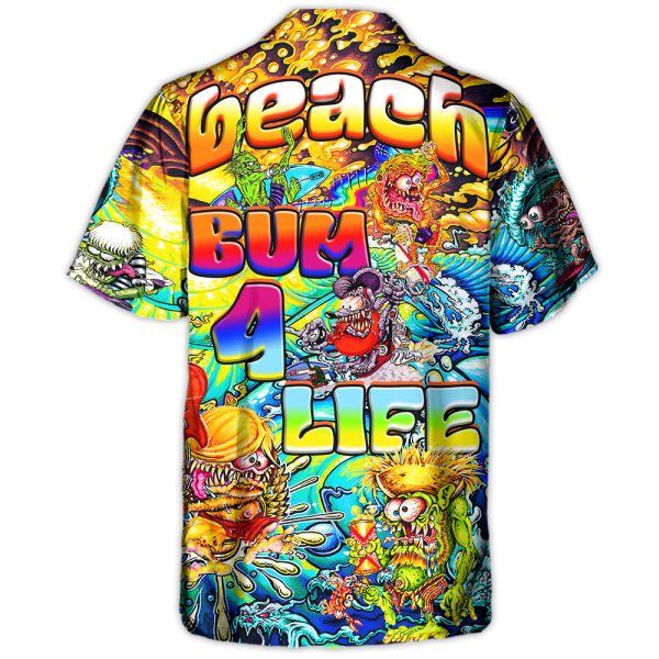 Beach Bum 4 Life Crazy Life - Hawaiian Shirt Jezsport.com