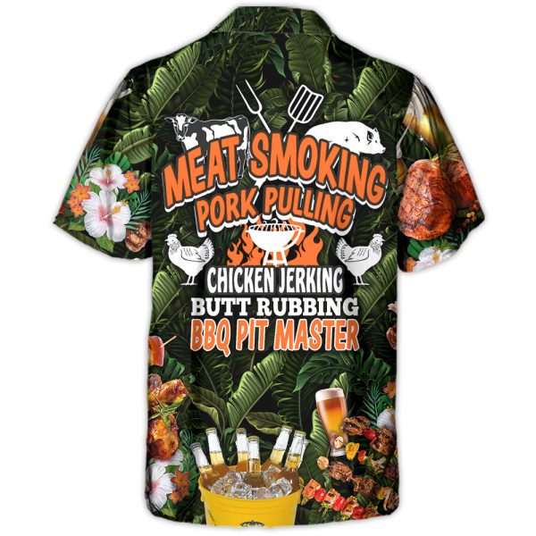 Barbecue Funny BBQ Beer Meat Smoking Pork Pulling Chicken Jerking Butt Rubbing BBQ Pit Master - Hawaiian Shirt Jezsport.com