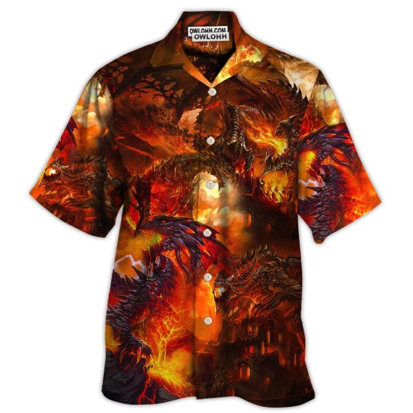 Dragon Red Style - Hawaiian Shirt Jezsport.com