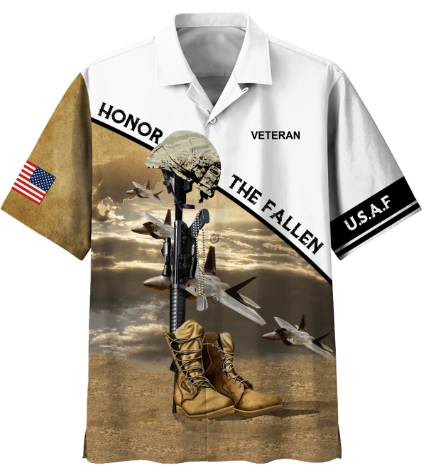 USAF Honor The Fallen Hawaiian Shirt Jezsport.com