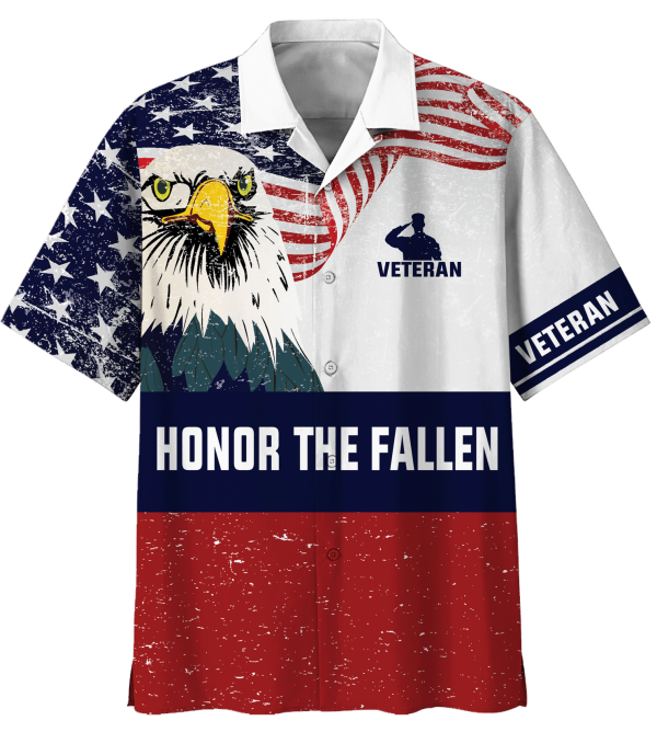 Honor The Fallen Eagle Hawaiian Shirt Jezsport.com