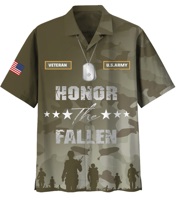 US Army Veteran, Honor The Fallen Hawaiian Shirt Jezsport.com