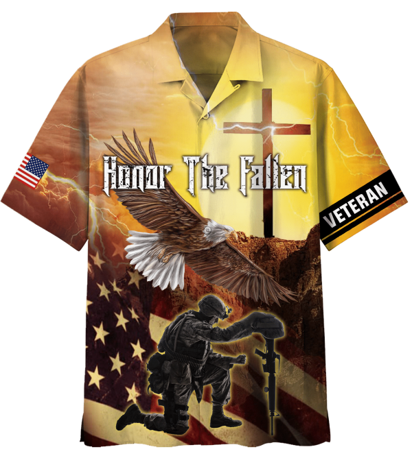 Honor The Fallen Eagle Hawaiian Shirt Jezsport.com