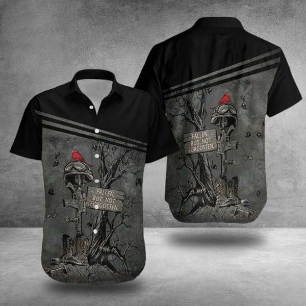 Cardinal Fallen But Not Forgotten Fallen Soldier Hawaiian Shirt Jezsport.com